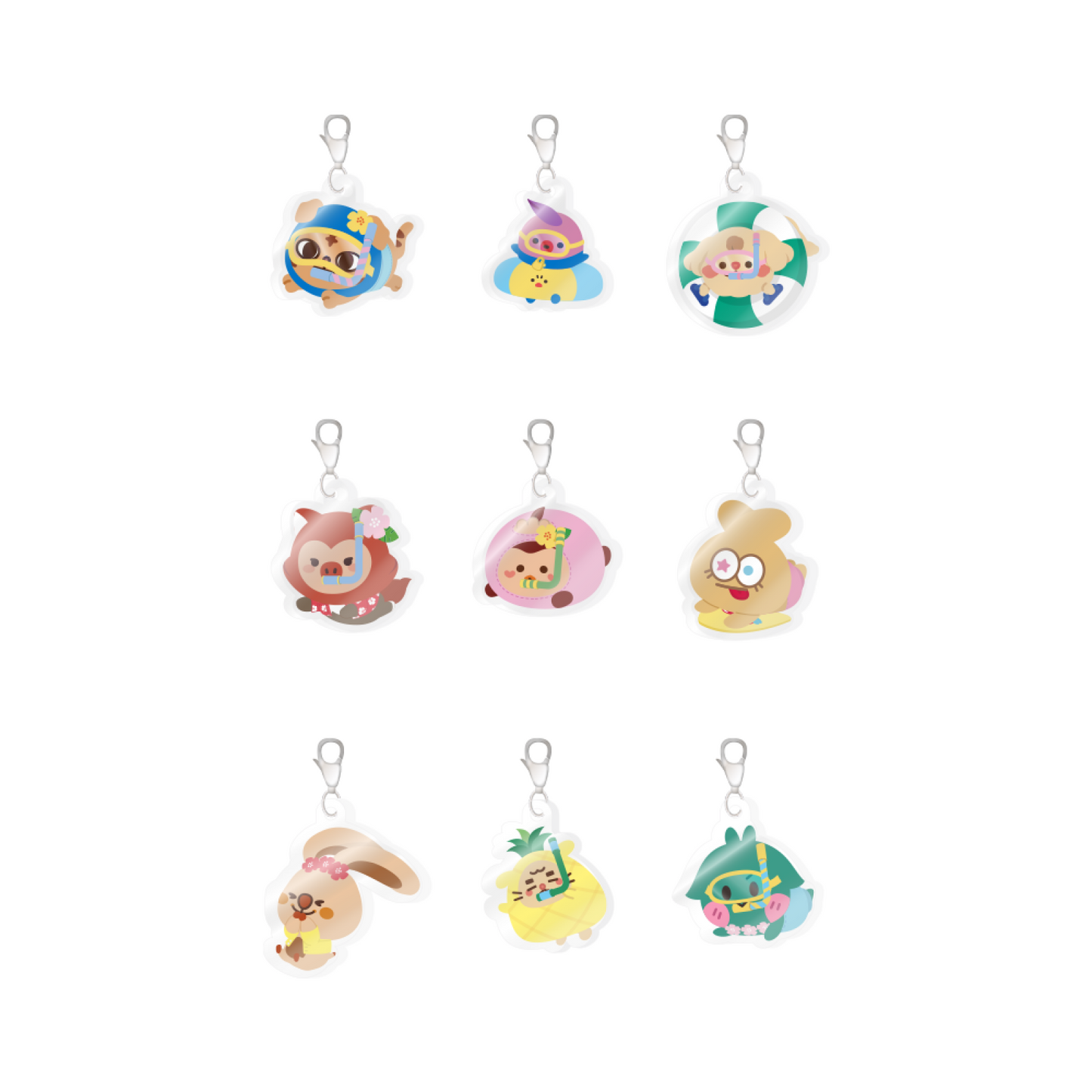 CRAVITY [SUMMER CCREW] CCREW Acrylic Mini Charm Set (Summer ver)