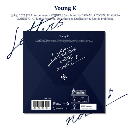 DAY6 YOUNG K 1st Full Album : Letters with notes (Digipack ver)