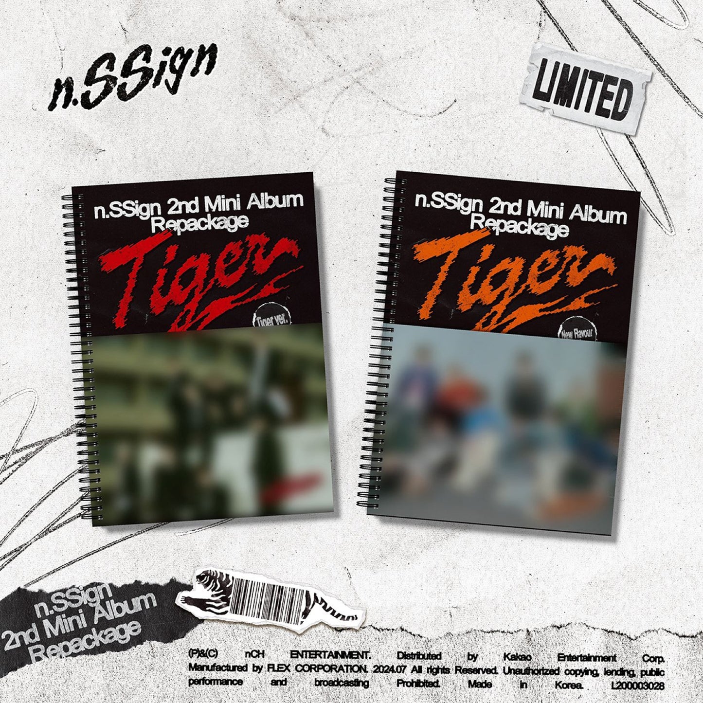 n.SSign 2nd Mini Album Repackaged : Tiger (LIMITED ver)