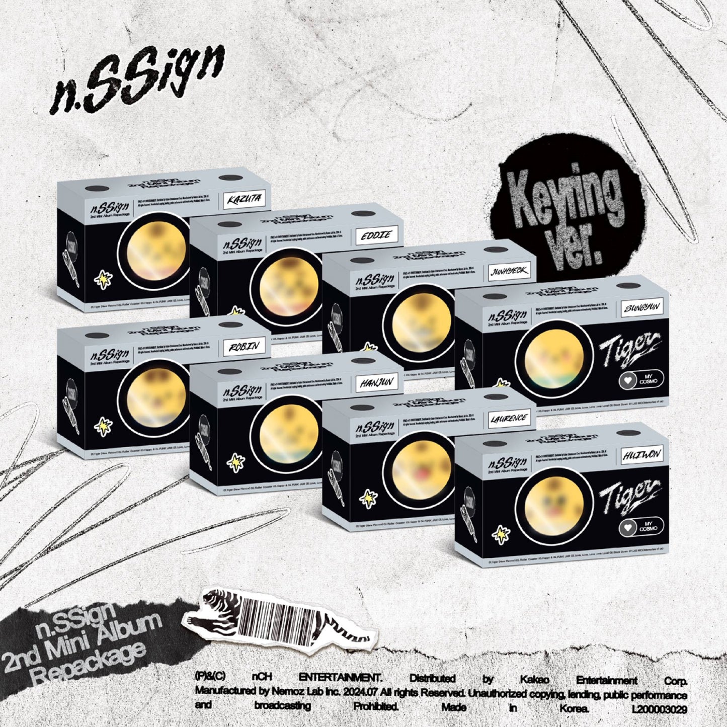 n.SSign 2nd Mini Album Repackaged : Tiger (NFC Keyring ver)