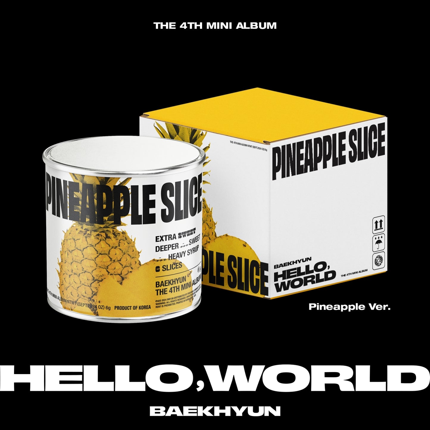 EXO BAEKHYUN 4th Mini Album : Hello, World (Pineapple Ver)