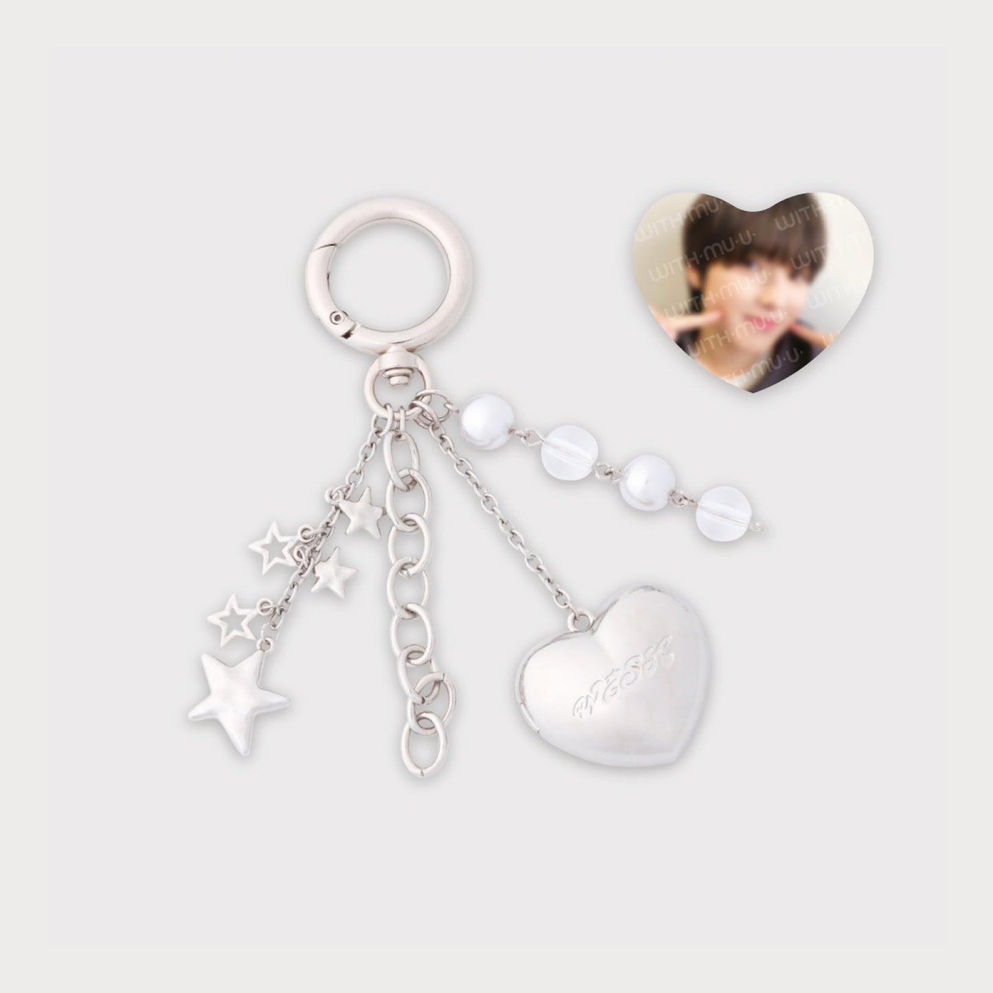 NCT WISH [LET’S GO STEADY Pop Up] Heart Pendant Keyring Set