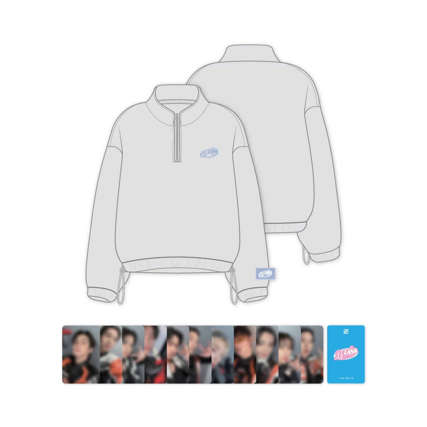 THE BOYZ [FAN-CON: THE B LAND] Half Zip-Up Hoodie