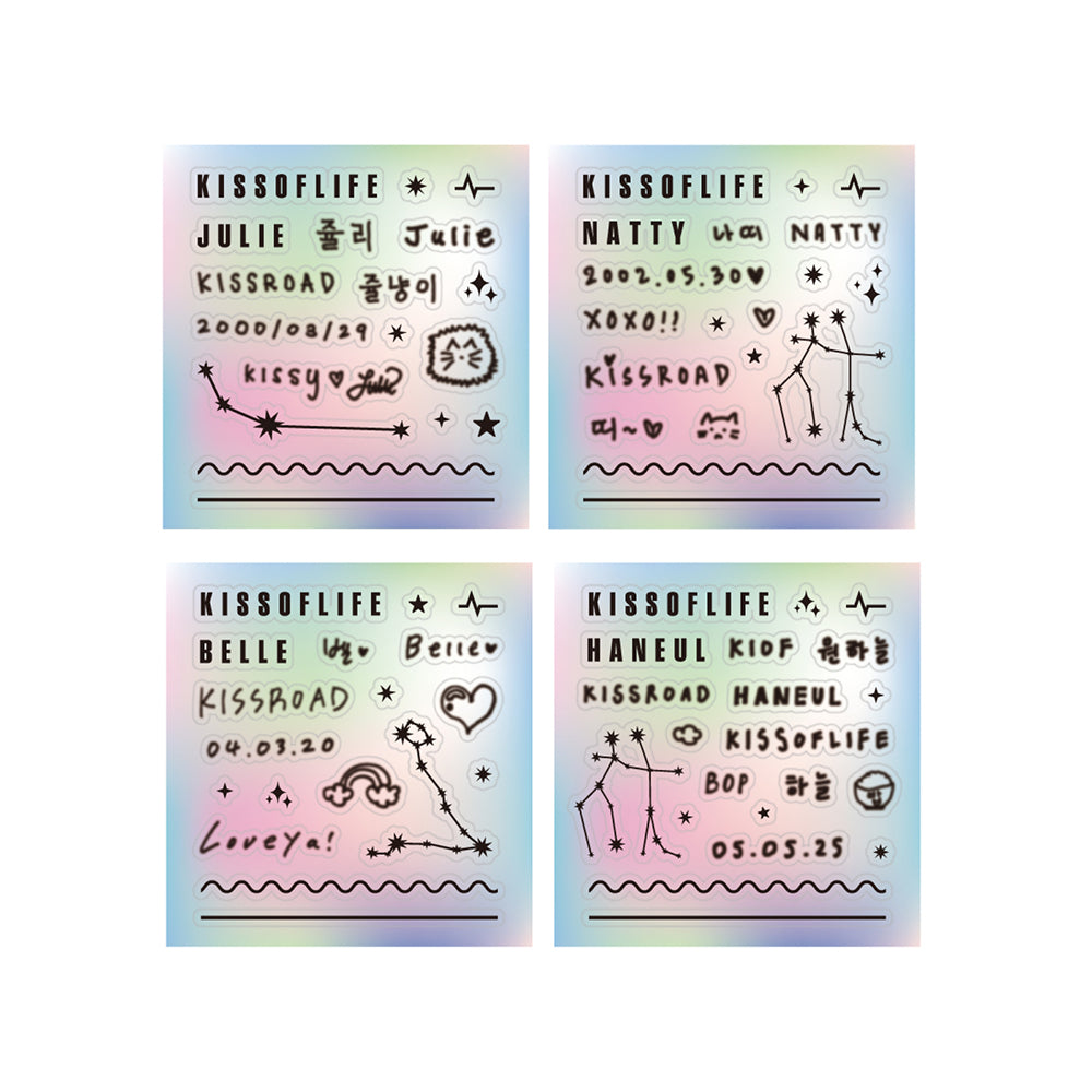 KISS OF LIFE [KISS ROAD Encore] Lightstick Deco Sticker Set