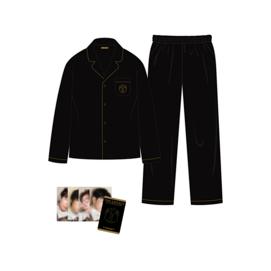 FORESTELLA [THE LEGACY] Silk Pajamas Set (Black)
