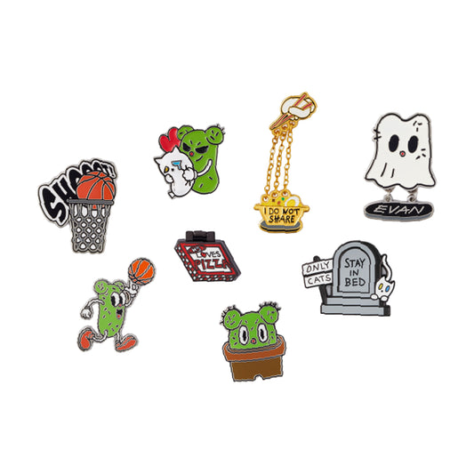 ENHYPEN [Artist-Made Collection by HEESEUNG] Evan's Cactus and Cat Badge Collection