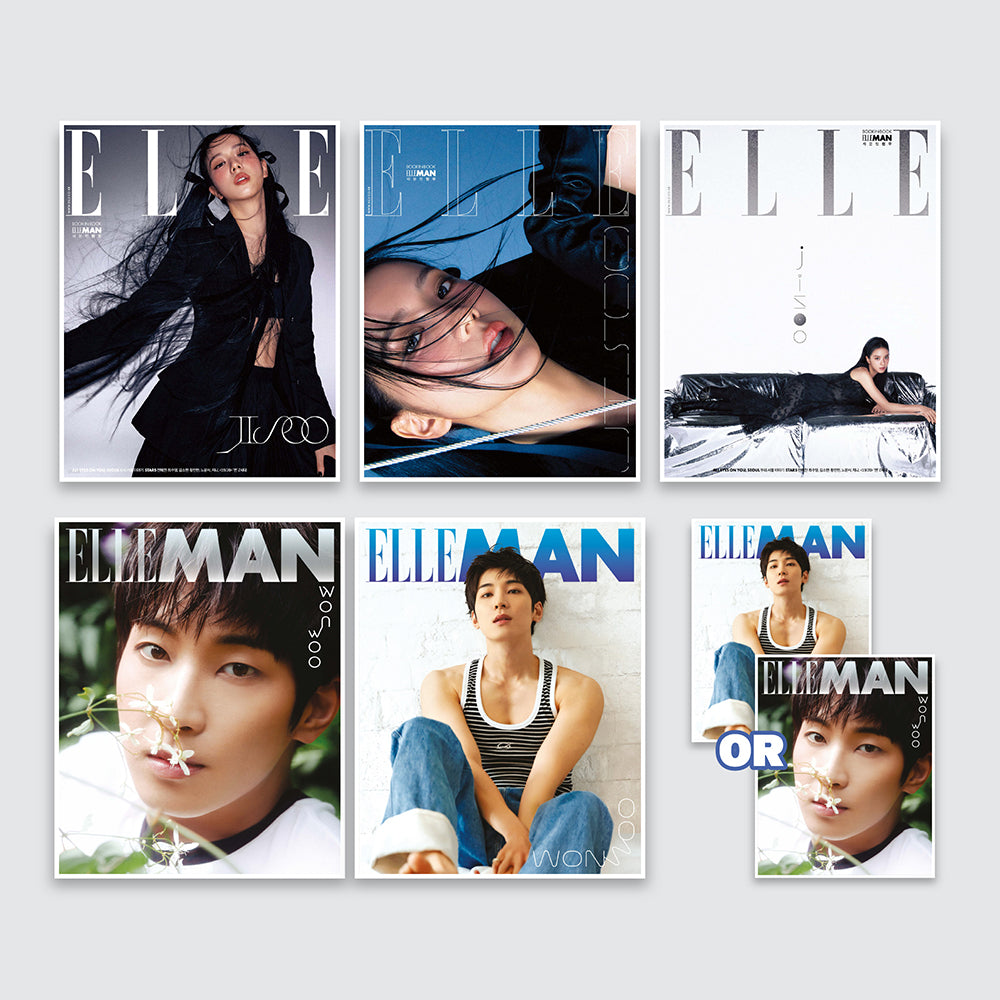 ELLE Korea Magazine August 2023 : Jisoo / SVT Wonwoo Cover