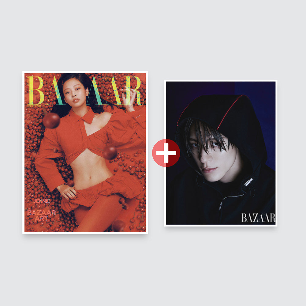 BAZAAR Korea Magazine October 2023 : BLACKPINK Jennie & NCT Jeno Cover