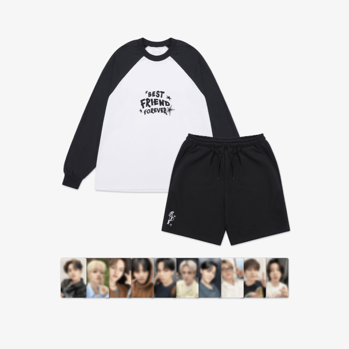 TREASURE [BFF] Long Sleeve T-Shirt & Shorts Set