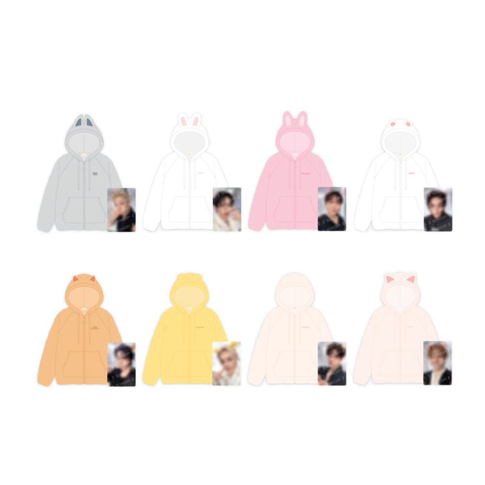 STRAY KIDS [RUN IT in Seoul] SKZOO Fleece Zip-Up Hoodie