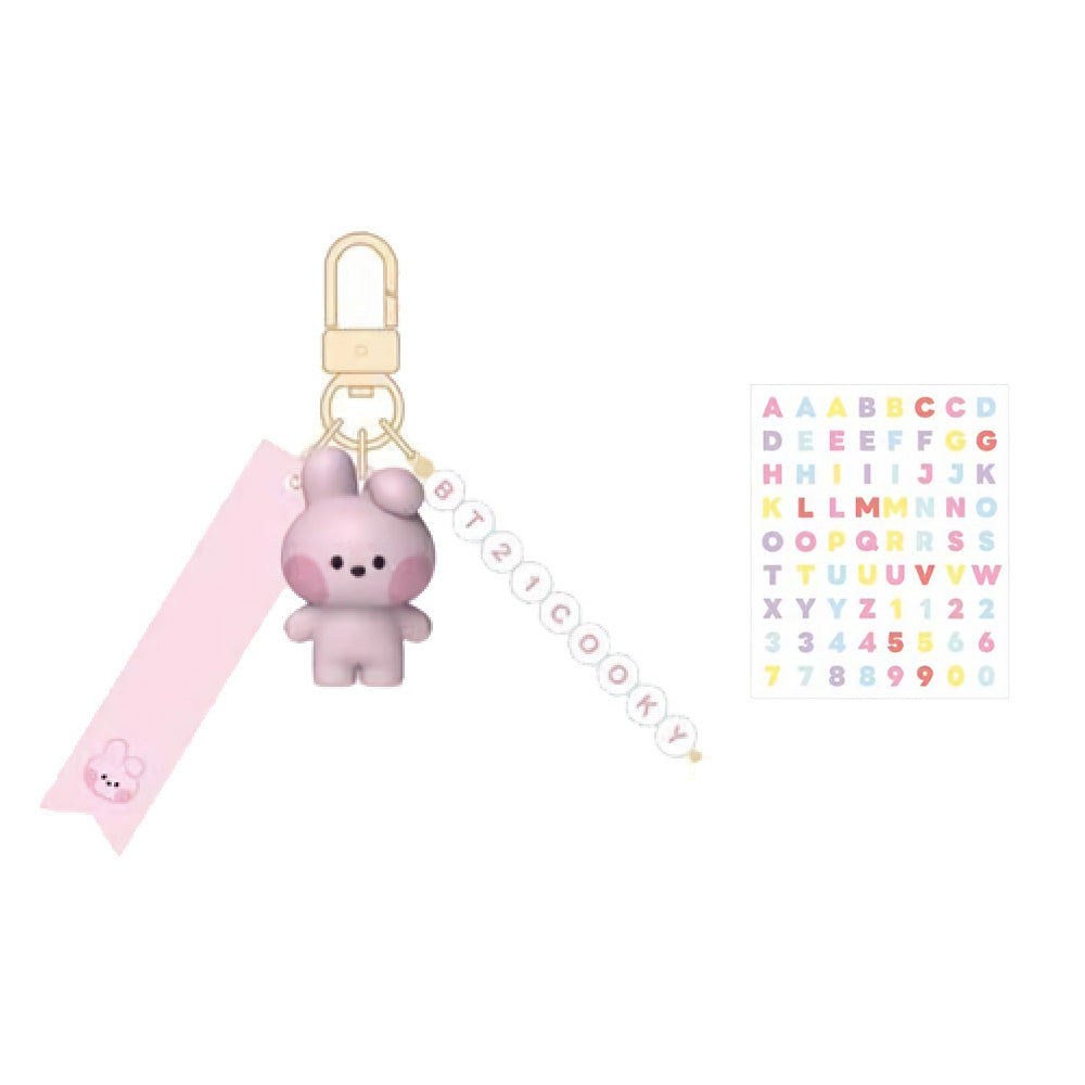 BT21 minini Initial Figure Strap Keyring Key Holder