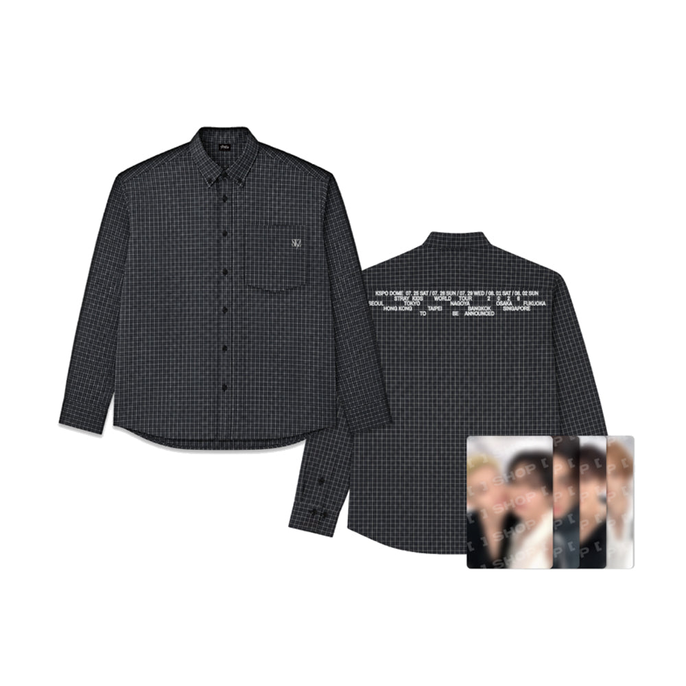 STRAY KIDS [RUN IT in Seoul] Checkered Shirt
