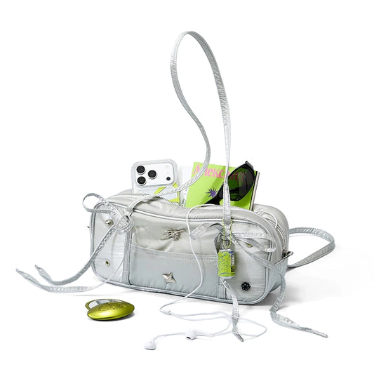 aespa [LEMONADE] coller Baguette Bag (Pearl Grey)