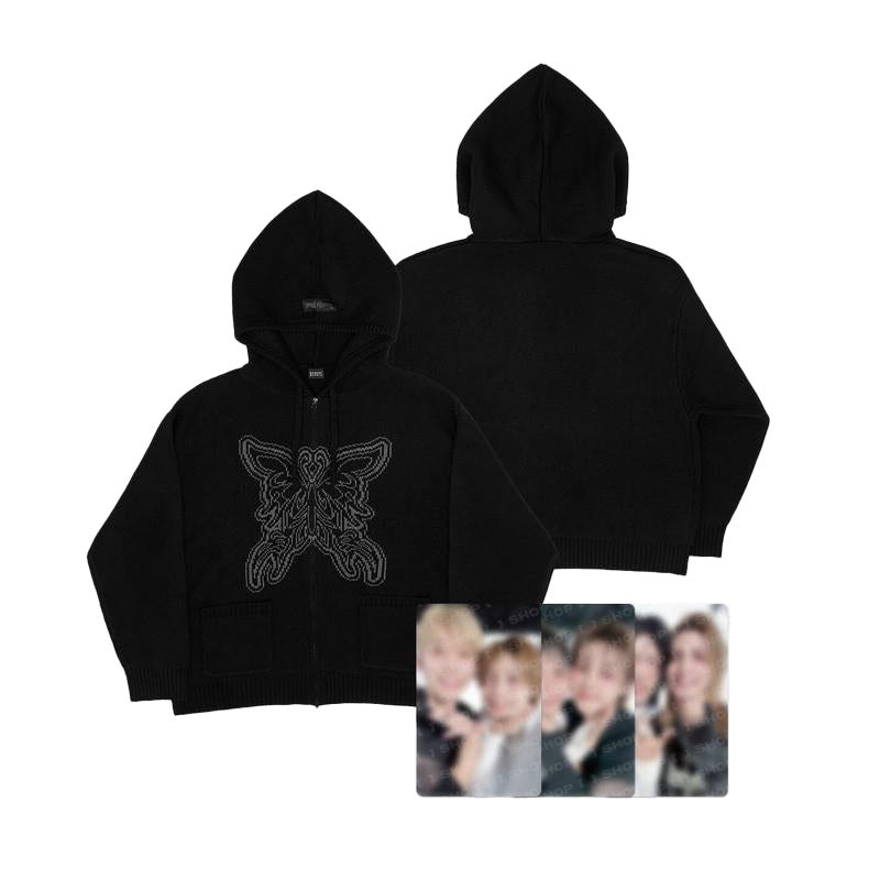 XDINARY HEROES [Beautiful Mind FINALE] Knit Zip-Up Hoodie