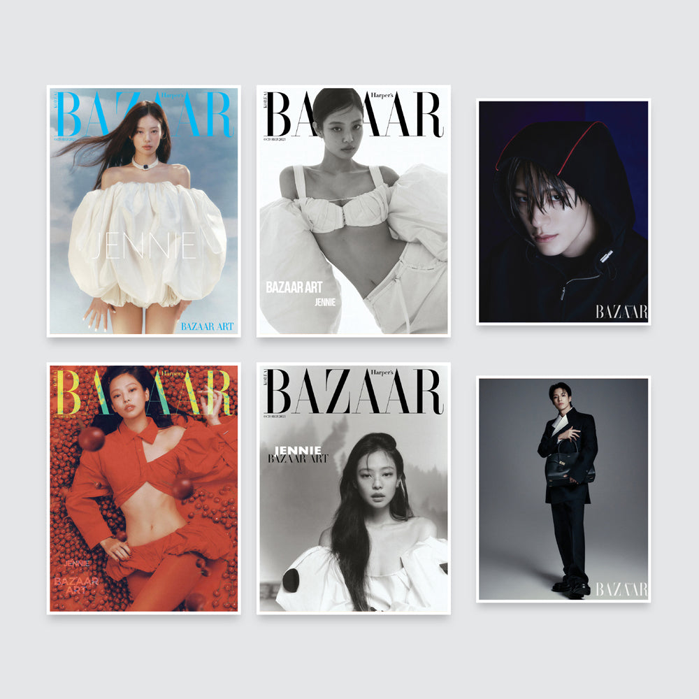 BAZAAR Korea Magazine October 2023 : BLACKPINK Jennie & NCT Jeno Cover