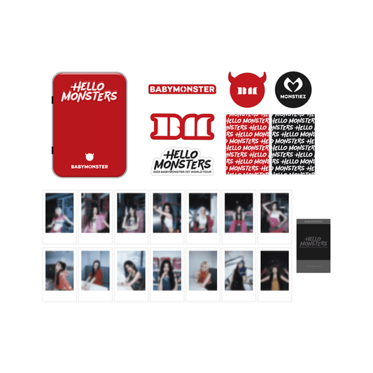 BABYMONSTER [1st World Tour: HELLO MONSTERS] Tincase + Instant Photo + Sticker Set