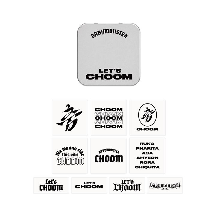 BABYMONSTER [CHOOM] Tin Case + Tattoo Sticker Set