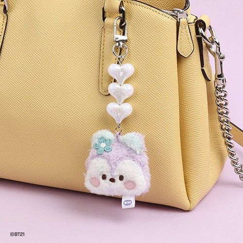 BT21 minini Beads Face Plush Keyring