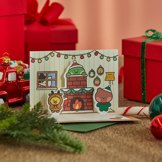 LINE FRIENDS minini Mini Holiday Pop Up Message Card