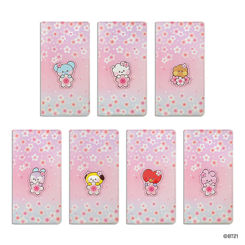 BT21 [Spring Days Cherry Blossom] Leather Patch Passport Cover L