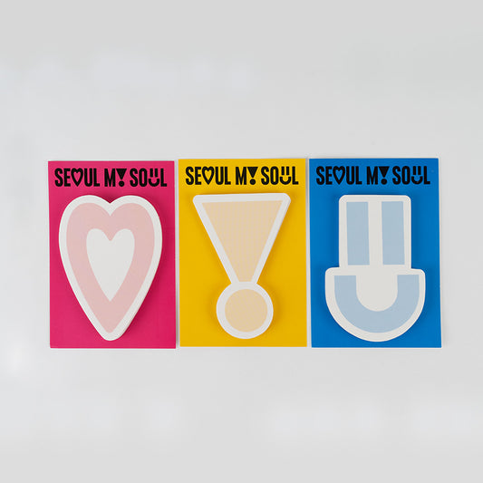 Korea Slogan [Seoul My Soul] Shape Memo Pad