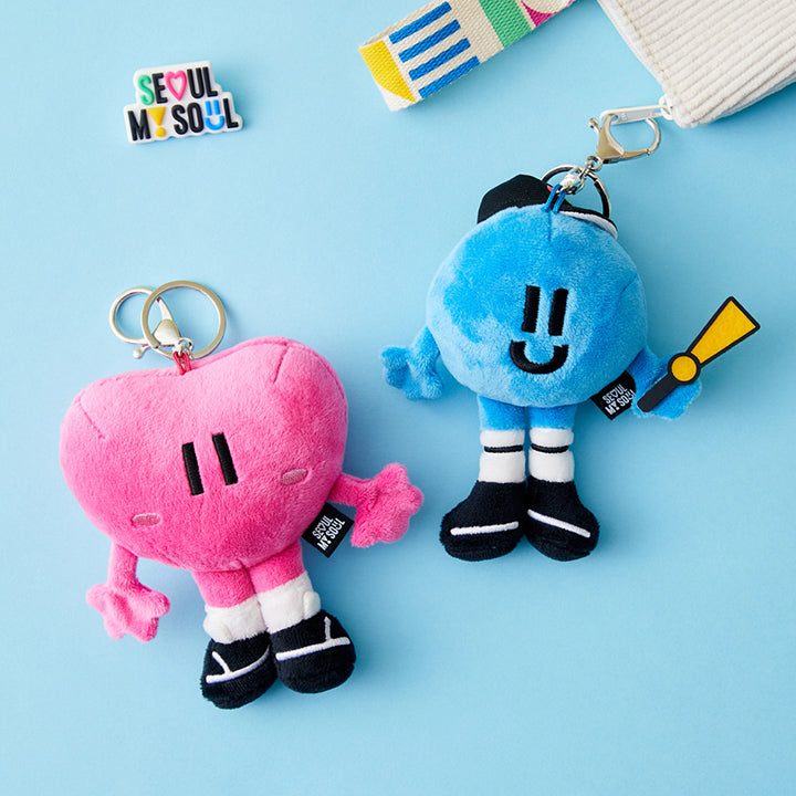 Korea Slogan [Seoul My Soul] Donghaengi & Maeryeogi Plush Doll Keyring