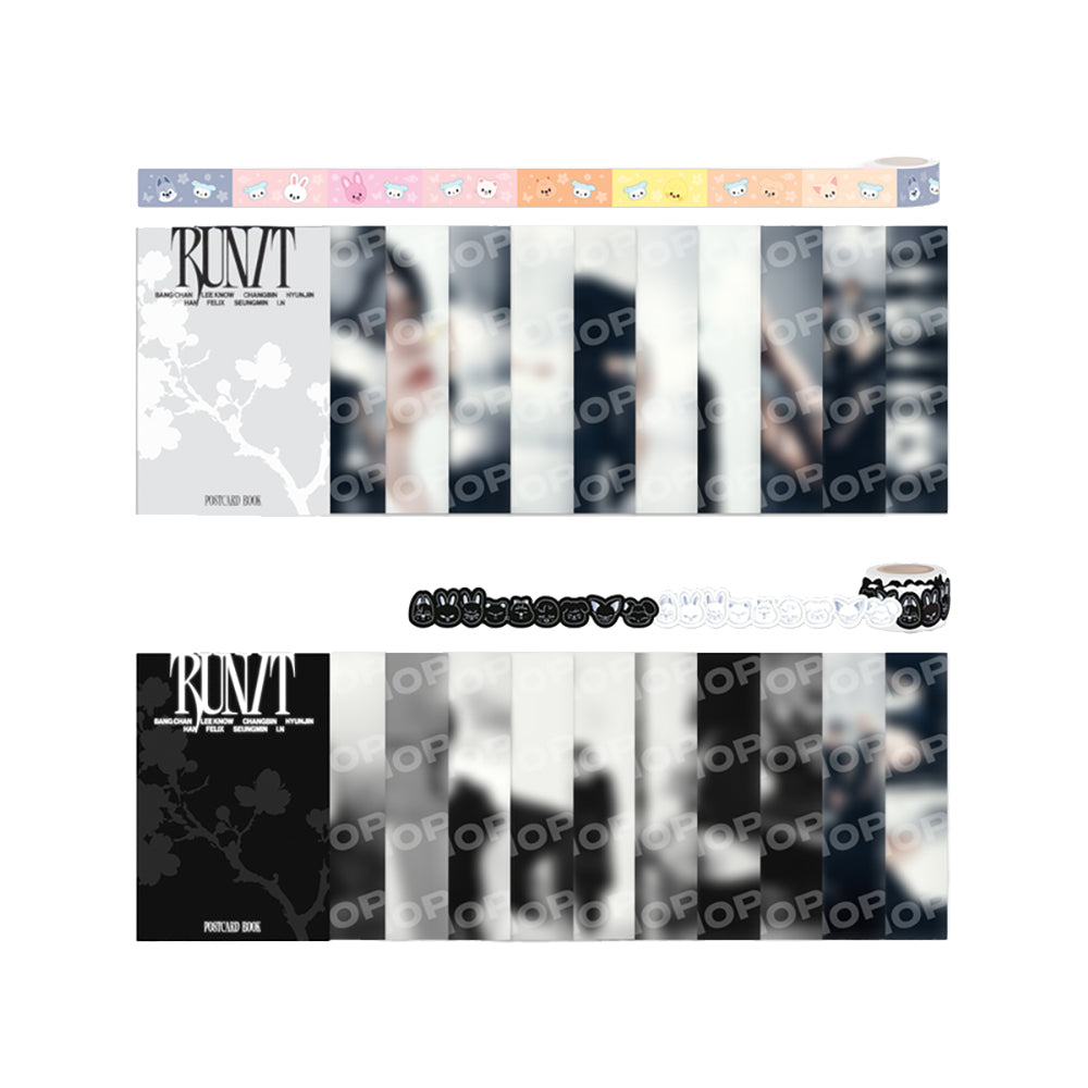 STRAY KIDS [RUN IT in Seoul] Postcard Book & Roll Sticker Set