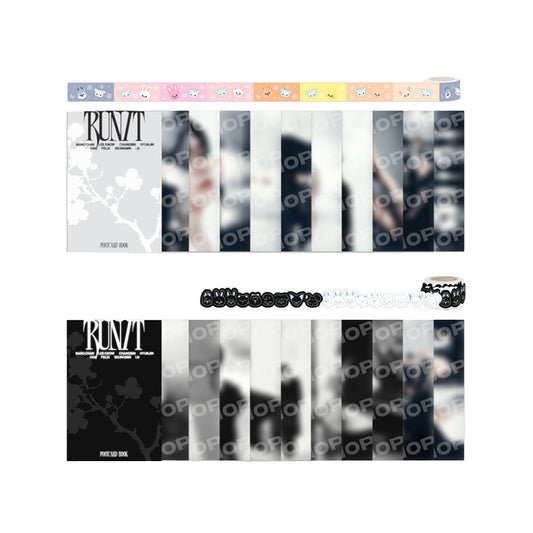 STRAY KIDS [RUN IT in Seoul] Postcard Book & Roll Sticker Set