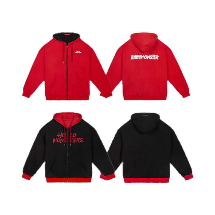 BABYMONSTER [2025 HELLO MONSTERS in Asia] Reversible Logo Zip-Up Hoodie