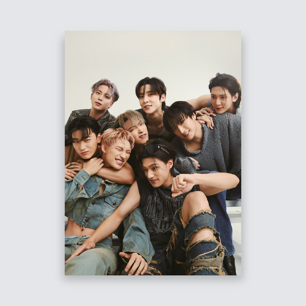 COSMOPOLITAN Korea Magazine August 2023 : ATEEZ Cover (Random Postcard)