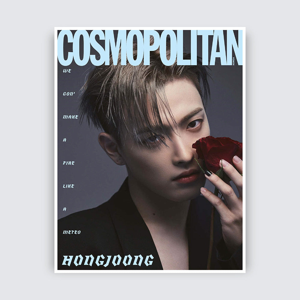 COSMOPOLITAN Korea Magazine August 2023 : ATEEZ Cover (Random Postcard)