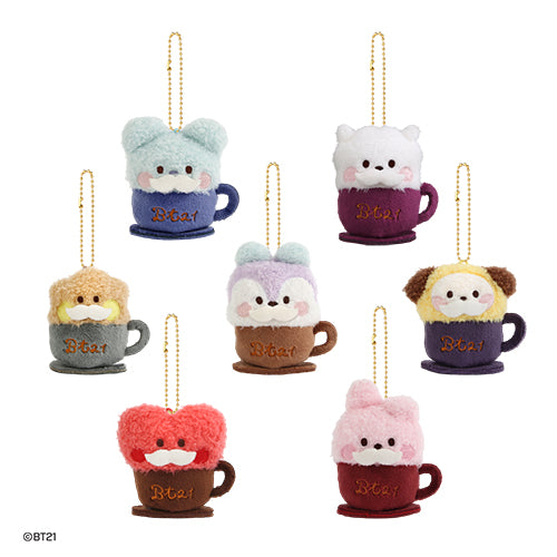 BT21 minini Latte Plush Keyring