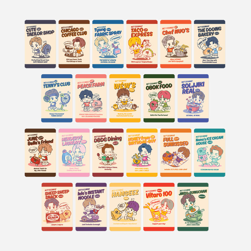 NCT CCOMAZ Grocery Store Random Trading Card Set (Orange Ver ) KPOP2U NCT CCOMAZ Grocery Store Random Trading Card Set (Orange Ver ) KPOP2U