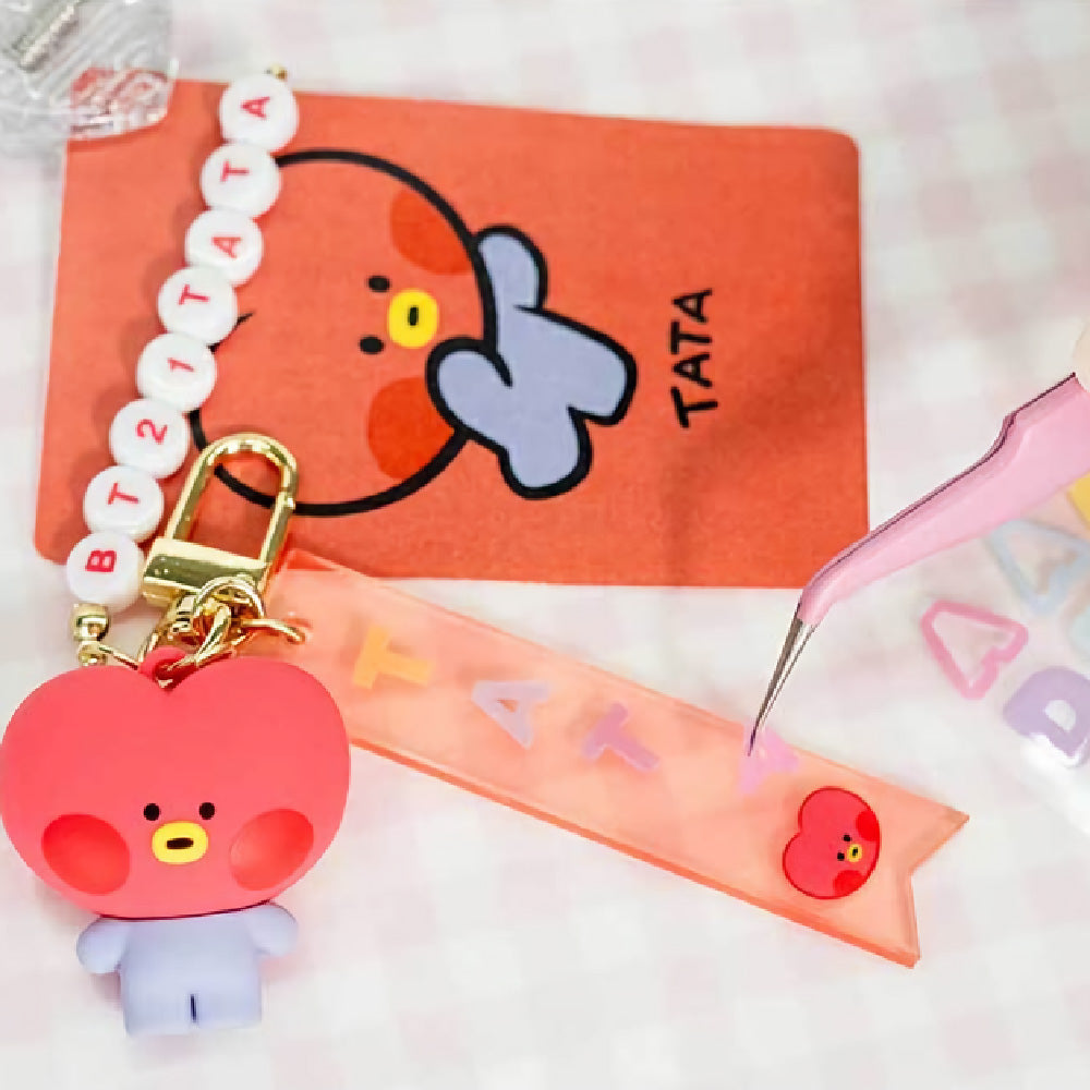 BT21 minini Initial Figure Strap Keyring Key Holder