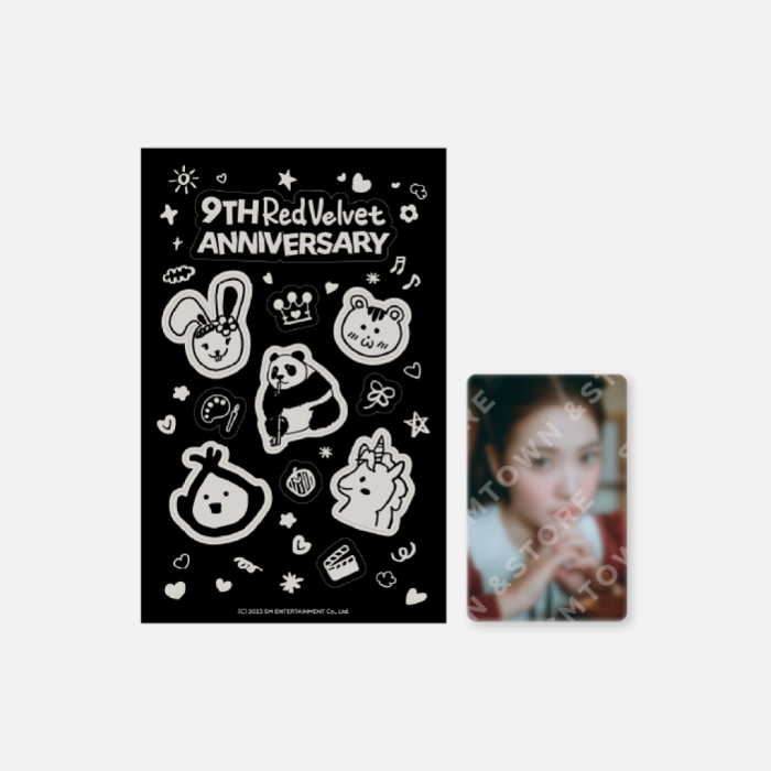 RED VELVET 9th Anniversary Glow-in-the-Dark Sticker & Photo Card Set