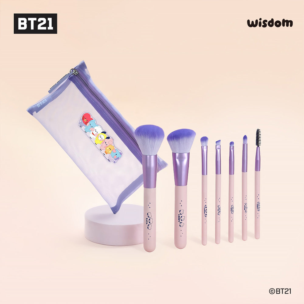 BT21 minini Make Up Brush Set (7 in 1)