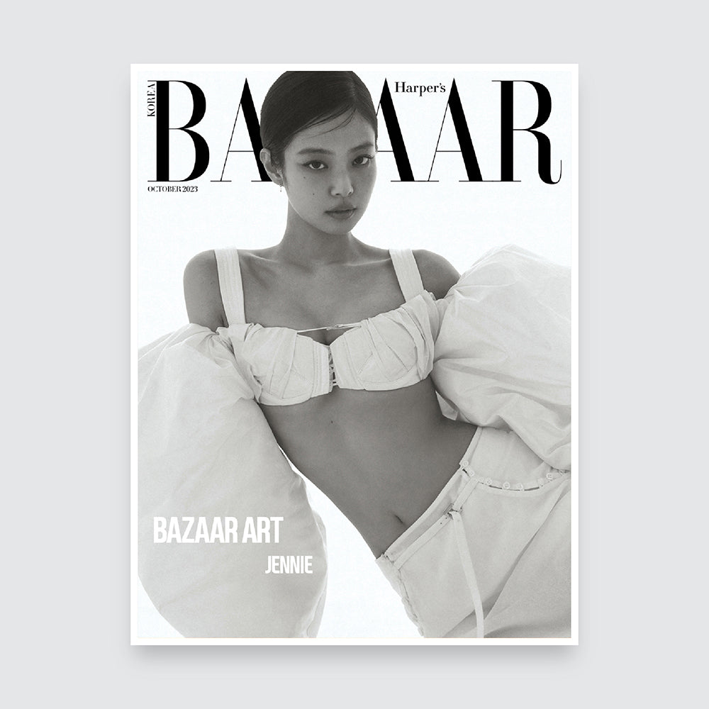 BAZAAR Korea Magazine October 2023 : BLACKPINK Jennie & NCT Jeno Cover