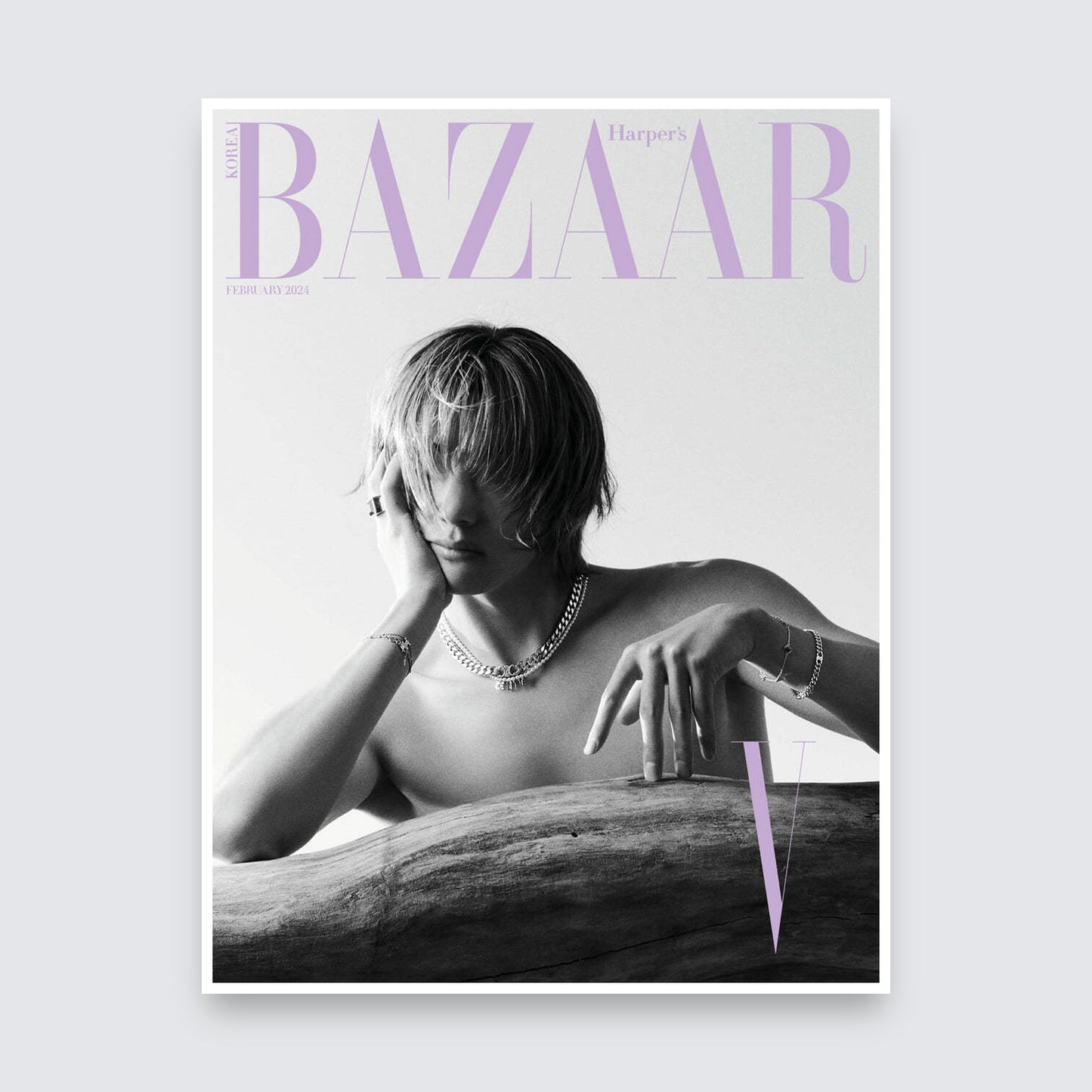 BAZAAR Korea Magazine February 2024 : BTS V Cover