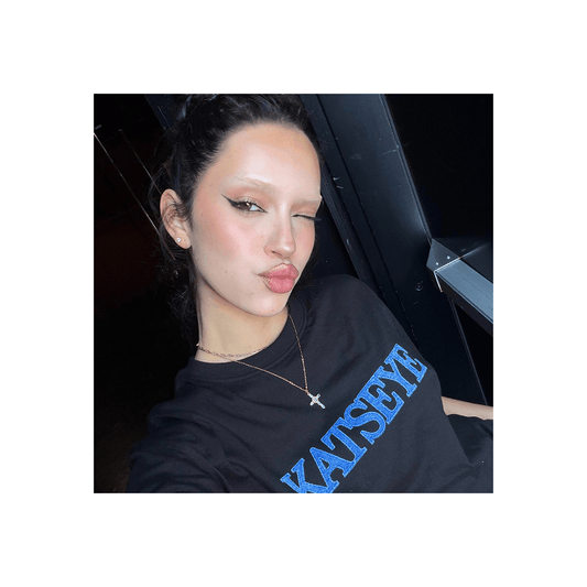 KATSEYE [Essentials] Denim Logo Black T-Shirt