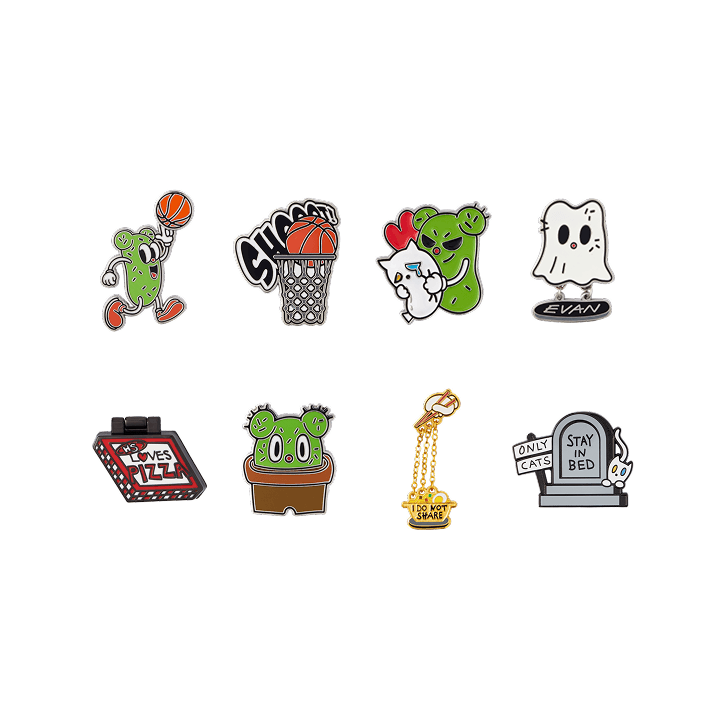 ENHYPEN [Artist-Made Collection by HEESEUNG] Evan's Cactus and Cat Badge Collection