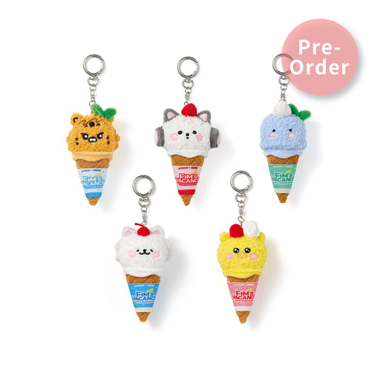 (Pre-Order) LE SSERAFIM [FIM'S CLUB X EARP EARP] Plush Keyring (Ice Cream ver)