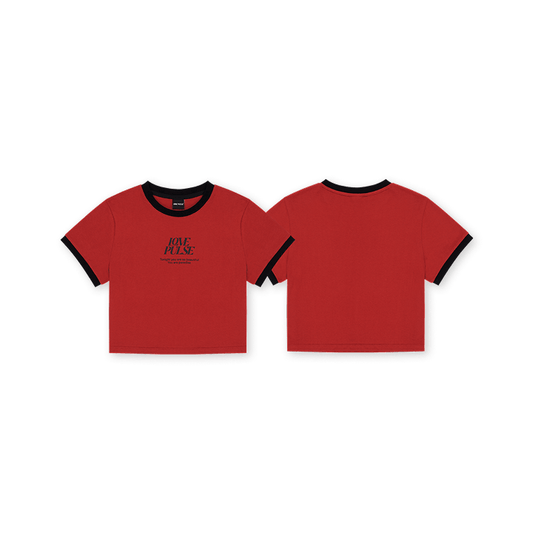 TREASURE [LOVE PULSE] Ringer Crop T-Shirt