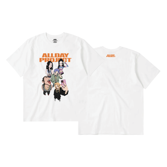ALLDAY PROJECT [FAMOUS] Color Cartoon T-Shirt