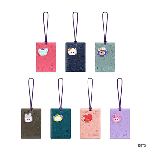 BT21 minini Leather Patch Luggage Tag (Vacation)