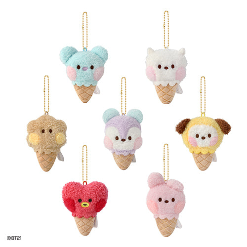 BT21 minini Ice Cream Plush Keyring