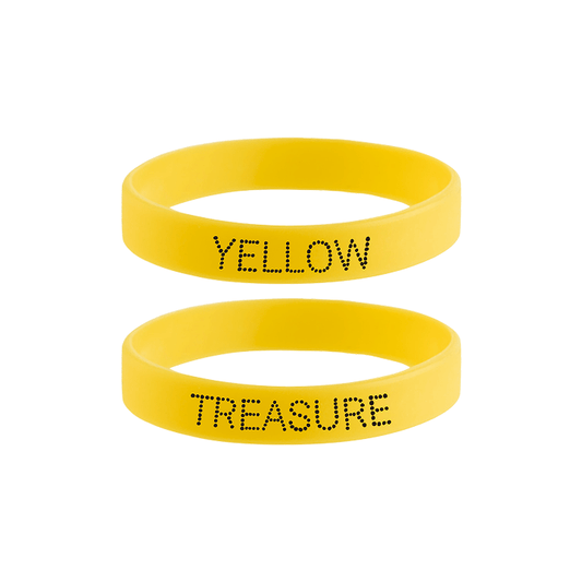 TREASURE [PLEASURE] YELLOW Silicone Bracelet