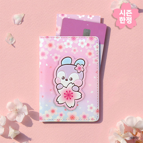 BT21 [Spring Days Cherry Blossom] Leather Patch Card Case