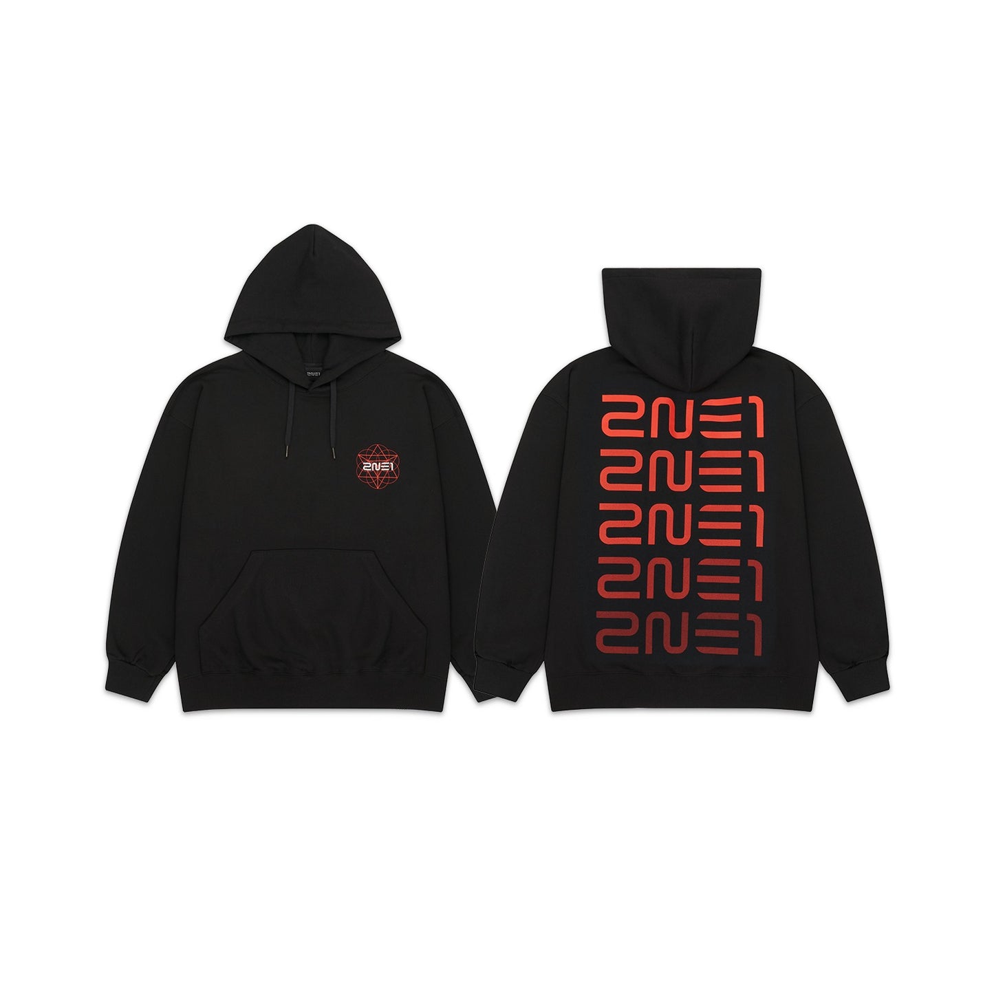 2NE1 [WELCOME BACK] Logo Hoodie (Black)