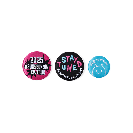 (Pre-Order) BTS JIN [RUN SEOKJIN] Can Badge Set (Logo Ver.)