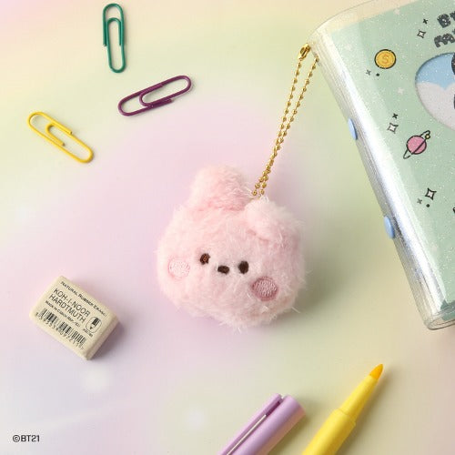 BT21 minini Plush Face Keyring